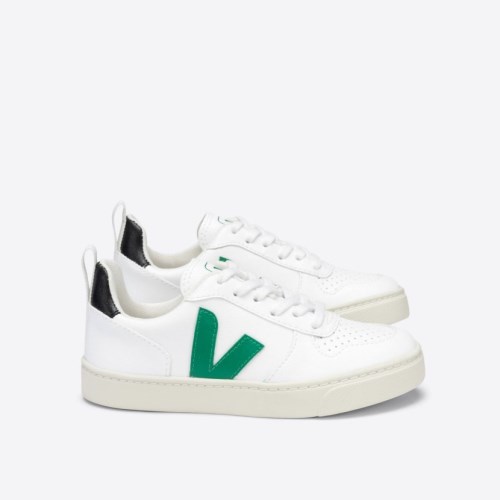 Veja V-10 Lace CWL Lasten Kengät Valkoinen/Vihreä (A98S87)